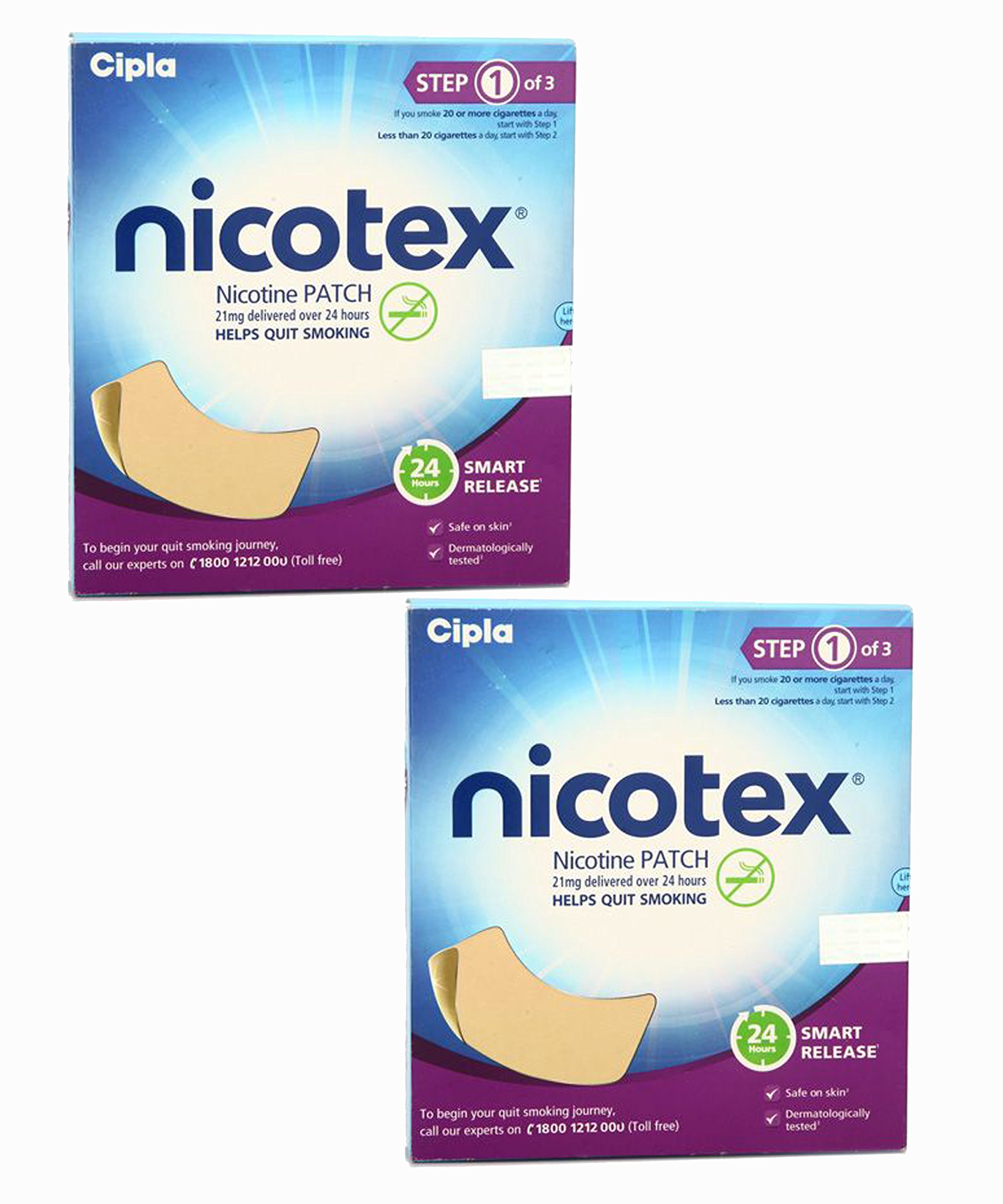Nicotex Nicotine Patch 21mg/24h 7 Patch Step 1 (Pack of 1) Buy