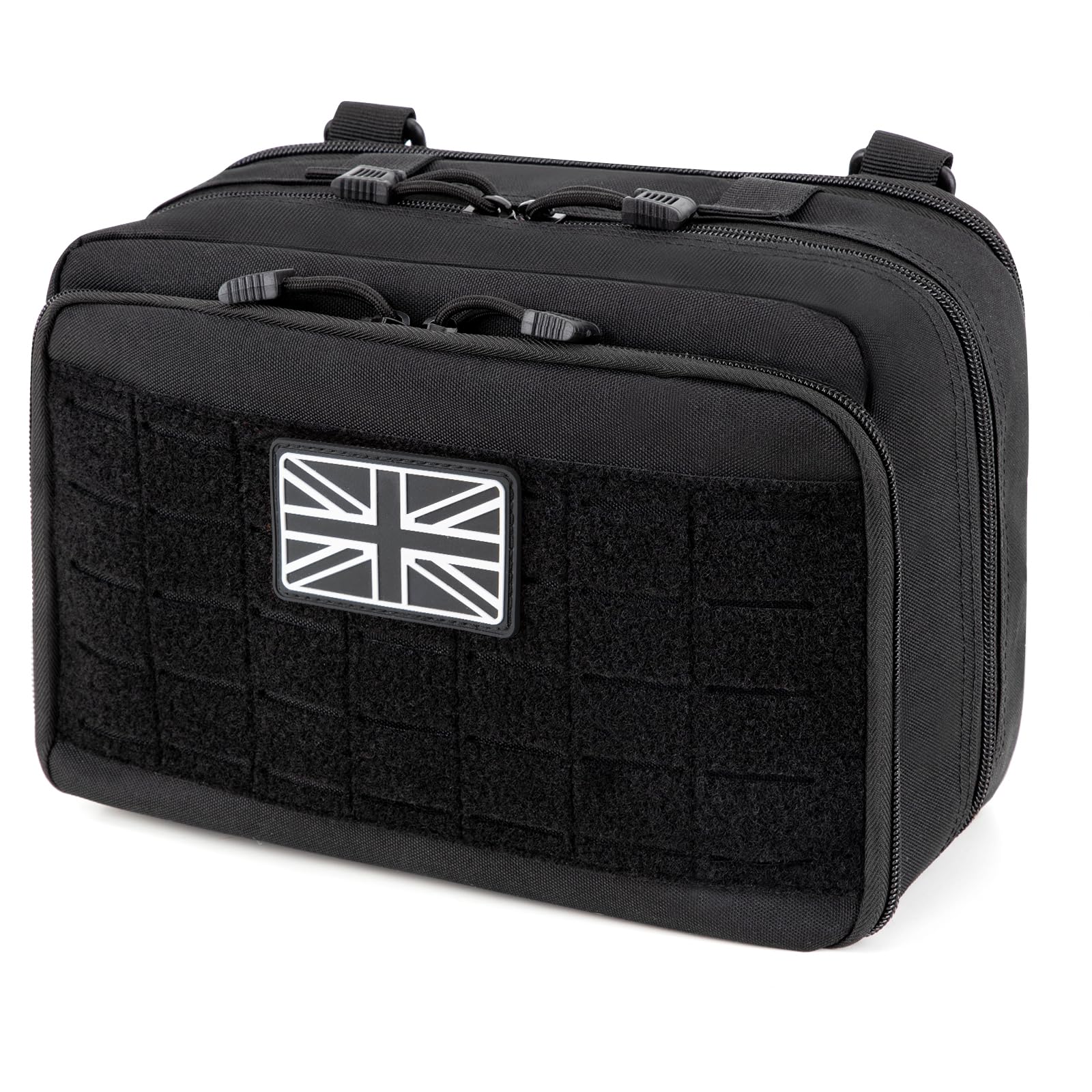 Jueachy Tactical Molle Pouch Large Admin Bag Utility Tool Pouches Molle Attachment EDC Pouches Expandable Molle Pouches for Hiking Hunting Organizer Medical Pocket Patch Included