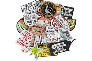 JEFUZH 10PCS Random Funny Patches with Hook and Loop, Embroidered Morale Meme Patch for Backpacks, Tactical Bag, Vests, Hats