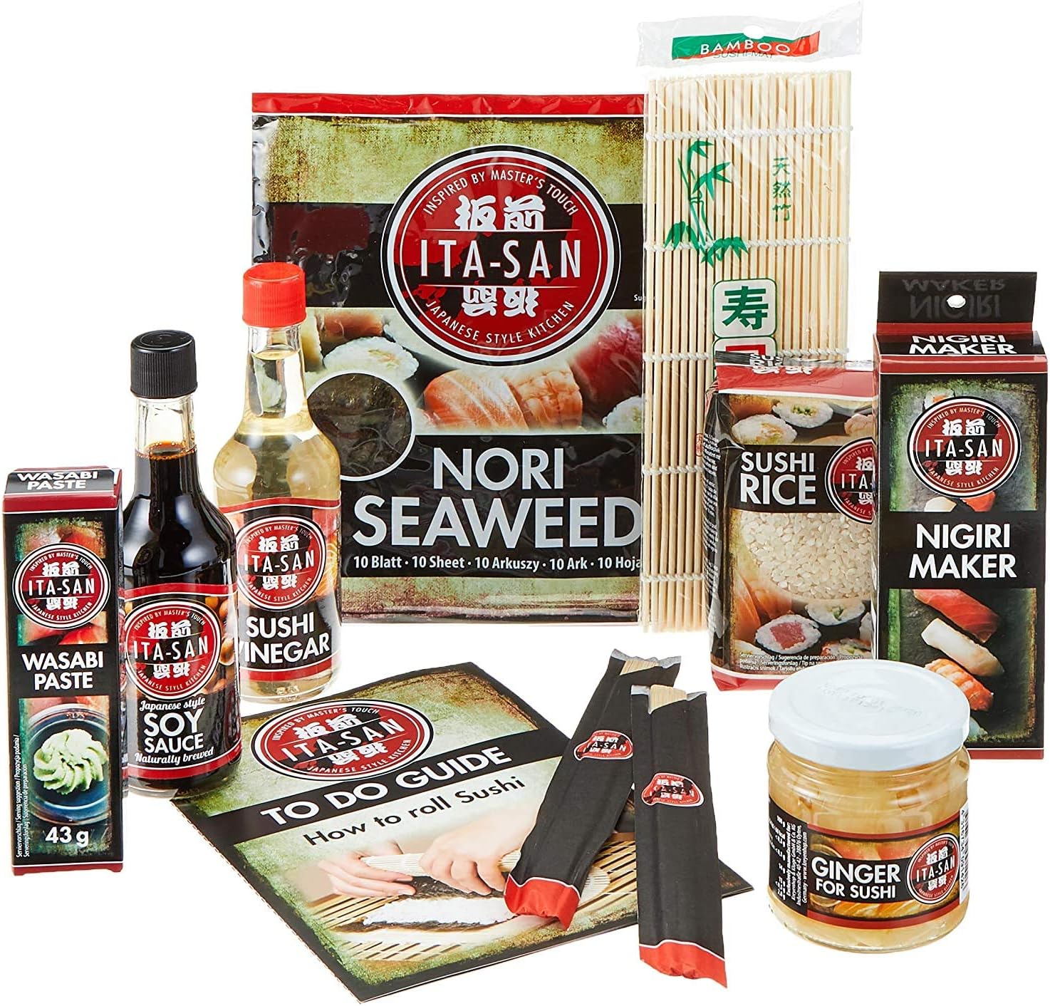Seba Garden SUKOYAKA Sushi Making Kit- 9-Piece Complete Sushi Set, Ideal for Trying or as a Gift - Multi Language to do Guide