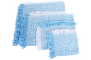 A&C Quinceañeras and More Sabanita para Nino Dios Tejida Hand Knitted blanket for nino dios Cobijita para nino dios (Large, Blue)