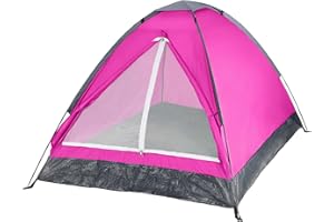 2 Person Camping Tent with Rain Fly and Carrying Bag - Lightweight Outdoor Pop Up Tents for Camping Essentials, Music Festivals, Backpacking, Hiking, or Beach Shelter by Wakeman Outdoors