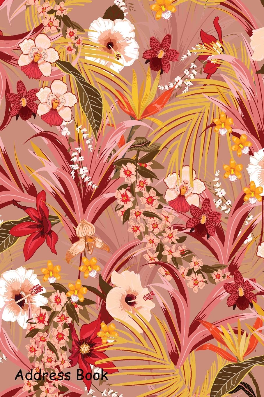 Address Book: For Contacts, Addresses, Phone, Email, Note,Emergency Contacts,Alphabetical Index With Stylish Retro Tropical