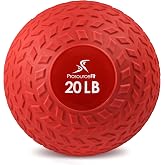 ProsourceFit Slam Medicine Balls 5, 10, 15, 20, 25, 30, 50lbs Smooth and Tread Textured Grip Dead Weight Balls for Strength and Conditioning Exercises, Cardio and Core Workouts