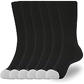 WANDER Men's Cushion Crew Socks 3-6 Pairs Athletic Running 6-9/9-12/12-15 Socks Men Cotton Sport Wicking Work
