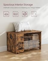 VASAGLE Chest Bench Blanket Box 2 Hinges 136 kg Load Honey Brown LSB061K01 view 4