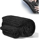 Aodaer 2 Pack Car Drying Towel, 1200GSM Microfiber Towels for Cars | 24 x 48 Inch &amp; 12 x 12 Inch Super Absorbent Detailing Towels Dual Sided Streak-Free Twisted Loop for Auto SUV Truck Boat Home