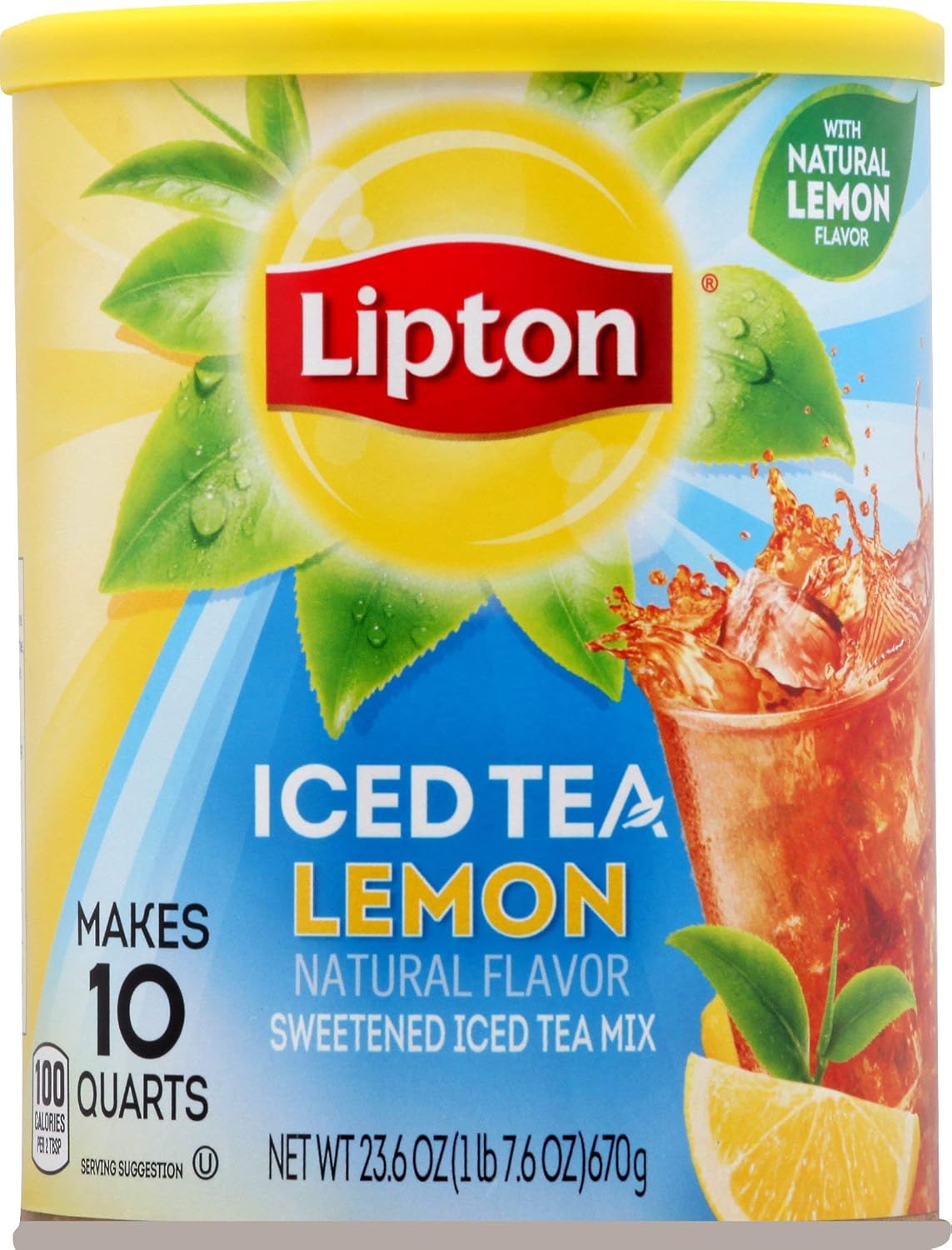 Lipton 10 Quart Sweet Black Iced Tea Lemon Mix Grocery