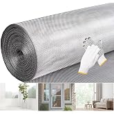 DOLEMODUO 304 Stainless Steel Window Screen Mesh Roll, 47 inch x 98 ft Window Screen Mesh, Stainless Steel Wire Mesh Screen for Door Porch Patio