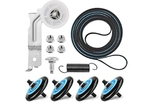 GRETE GOTYE Upgraded Samsung Dryer Parts Dryer Repair Kit for DC97-16782A Samsung Dryer Roller Replacement Kit, DC93-00634A Dryer Idler Pulley, 6602-001655/5ph2337 Dryer Belt, Replacement for DV40J3000EW/A2 Parts