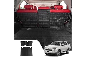 Maszupir Cargo Mat Compatible with 2010-2024 Toyota 4Runner 5 Seat Trunk Mat Cargo Liner All Weather Back Seat Cover 2023 Toyota 4 Runner Accessories (Trunk Mat+Backrest Mats,Fit W/O Sliding Tray)