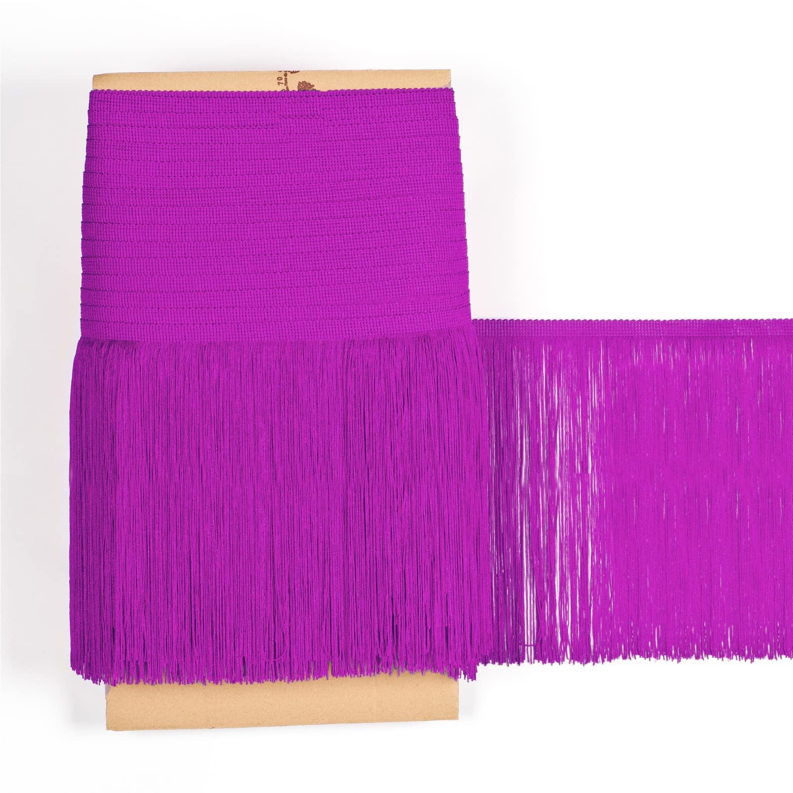 TEXTEX = Cuquillo Fringe for Sewing Flamenco and Sevillana. Composition Rayon 100%. Length of 30 cm. 5m Pieces. (Purple)