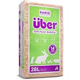 PETSPICK Uber Soft Paper Pet Bedding for Small Animals, Natural, 28L | Up to 14-Day Odor Control, 99.9% Dust-Free, Absorbs Up to 6x Its Weight, Expands Up to 3x, Food-Grade Fiber