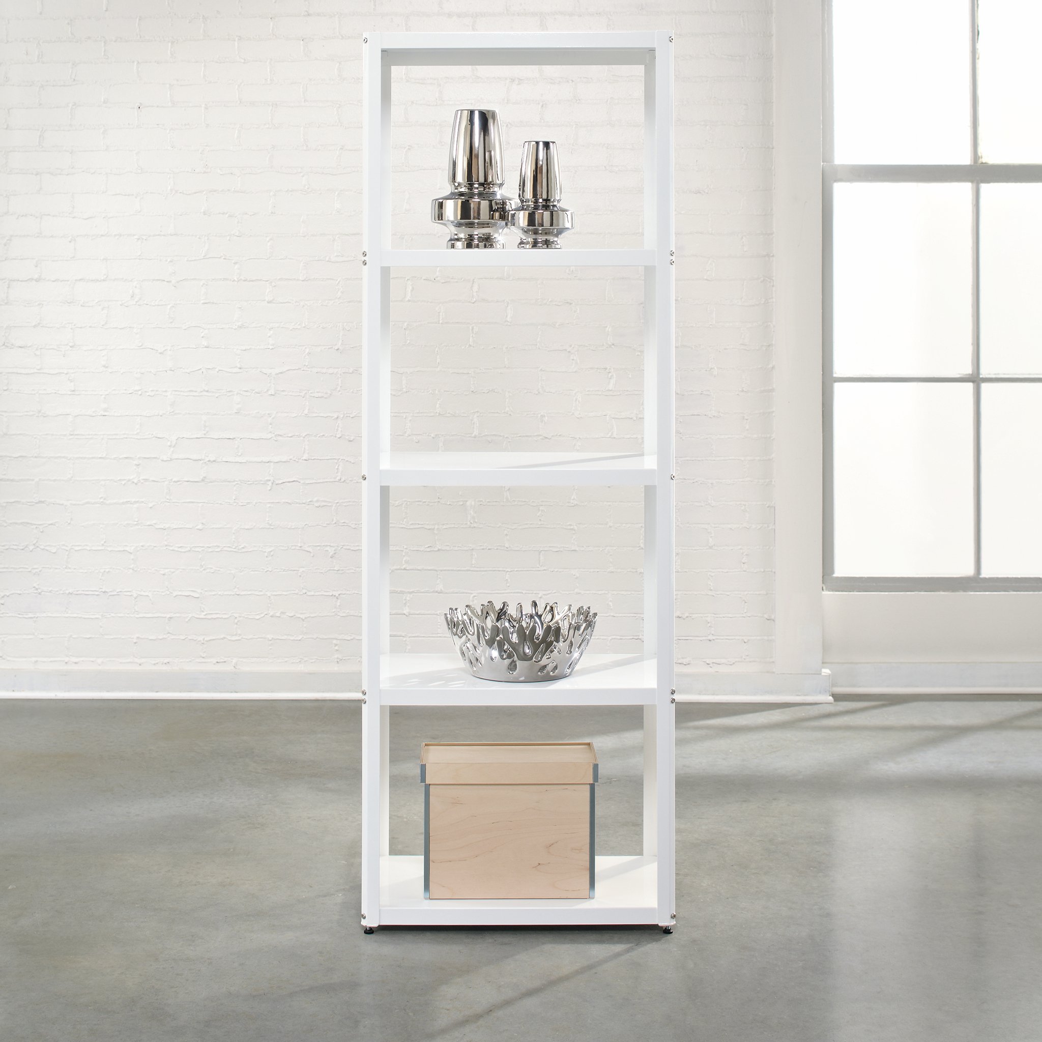 Sauder Soft Modern Tower Bookcase, Arctic White 692622926242 eBay