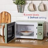 Russell Hobbs RHMD714MG-N 17 Litre Mini Compact Microwave Green Wood Effect view 6