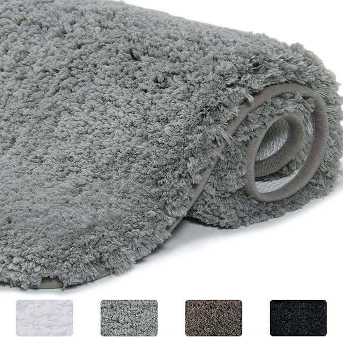 Lifewit Water Absorbent Bath Mat Nonslip Antibacterial Rubber Back