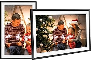 GLUSINE 15.6inch Large Digital Picture Frame WiFi Slideshow Digital Photo Frame,1920 * 1080 IPS HD Touchscreen Picture Frame,32GB Storage,Automatic Rotation,Use Uhale App Send Photos and Videos for Free