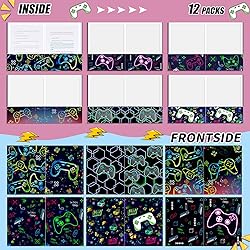 Kosiz 12 Pcs 9x12 Boy Video Game 2 Pocket