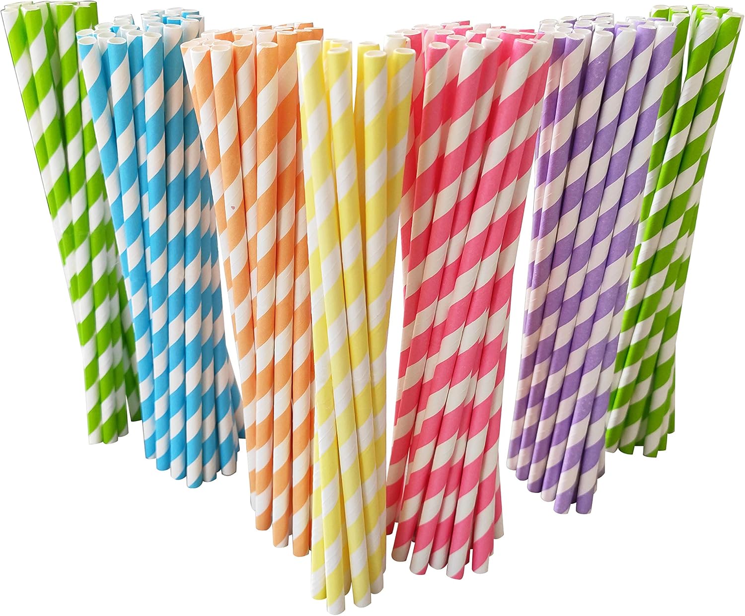 Paper Straws Drinking Party 135Pcs Bulk Straws Decorations for Birthday
