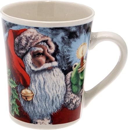 Tazze Di Natale.Tazza Di Natale Babbo Natale Con Candela Tazza Di Caffe Tazza 350 Ml Amazon It Casa E Cucina