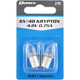 Dorcy 6-Volt/4D-4.8-Volt, 0.75A Bayonet Base Krypton Replacement Bulb (41-1663), Blue, 2-Pack