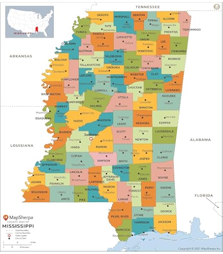 Laminated Tennessee Counties Wall Map 36x19.5 Inches Tennessee Counties ...
