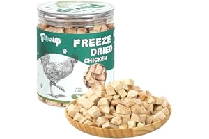 PAWUP Freeze Dried Chicken for Dogs Cats, High Protein Raw Dog Food Topper, Single Fresh Ingredient Treats, 4.6oz, Rawhide Free