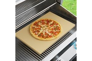 Caprihom Large Pizza Stone 20" x 13.5" Pizza Stone for Grill Rectangular Thick (0.67”) Baking Pizza Stone for Oven Heavy Duty Cordierite Stone, Ideal for Baking Pizzas - Includes Scaper