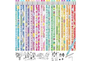 RAGNHILD 100 Pcs Motivational Pencils Bulk, Rainbow Inspirational School Pencils for Classroom, Cute Pencil with Encourage Positive Sayings, Back to School Supplies for Kids Student Teacher Classroom Reward