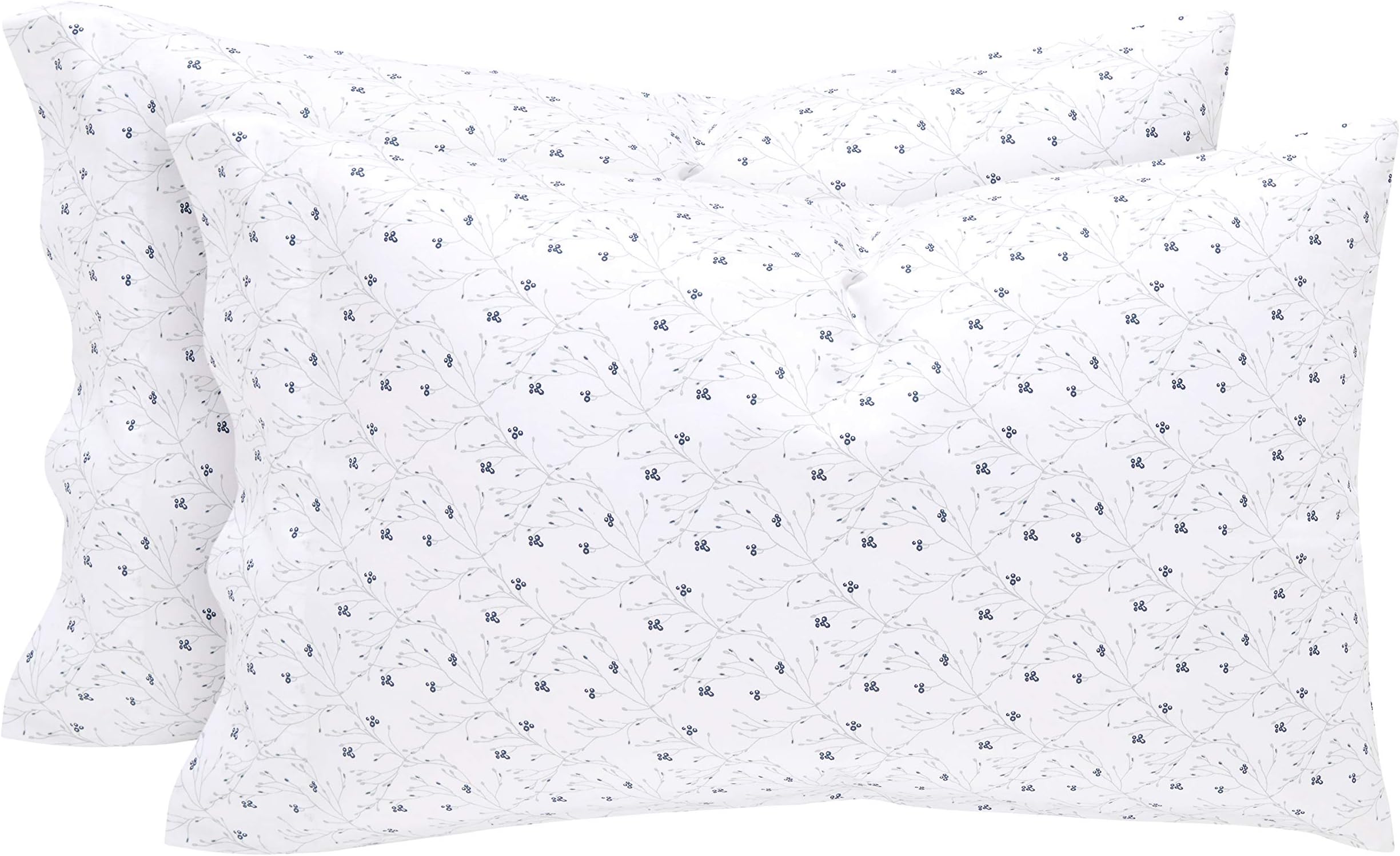 Amazon Brand – Stone & Beam Remy 100% Cotton Sateen Pillowcase Set, Set of 2, Standard, Cloud