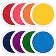7" Large Ink Pads for Kids - Handprint Footprint Size Rainbow Stamps Pad, Safe & Washable Ink Pad for Fingerprint Painting Card Making Stamp Crafting Paper Wood Fabric Scrapbook Christmas Kids Gifts