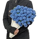 SoffMoiis Blue Rose Flowers Bouquet Blanket, Tulip Flower Throw Blankets, Romantic Gifts for Mom, Sister, Friend for Birthday, Valentine, Home Decor, Bed, Sofa(39 Inch)