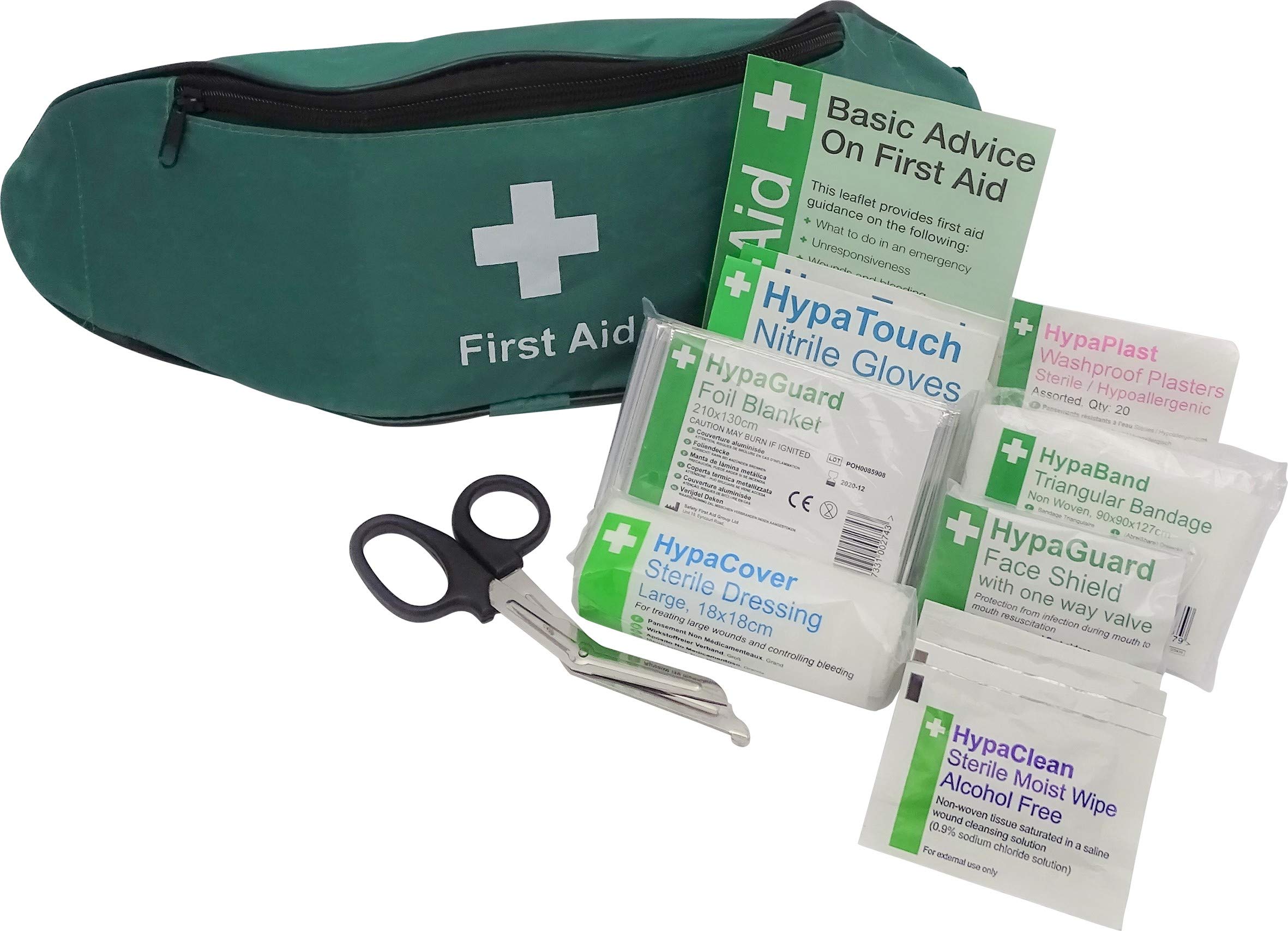 Small Personal Issue First Aid Kit BS 8599-1: 2019 Compliant (Bum Bag)