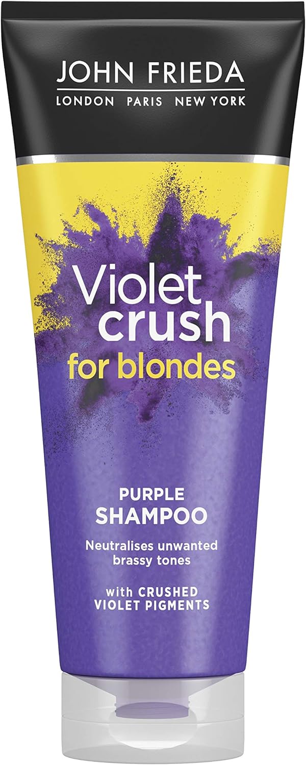 John Frieda Violet Crush for Blondes Toning Shampoo for Blonde Hair Purple Shampoo for Blondes 250 ml, 250 ml (Pack of 1)