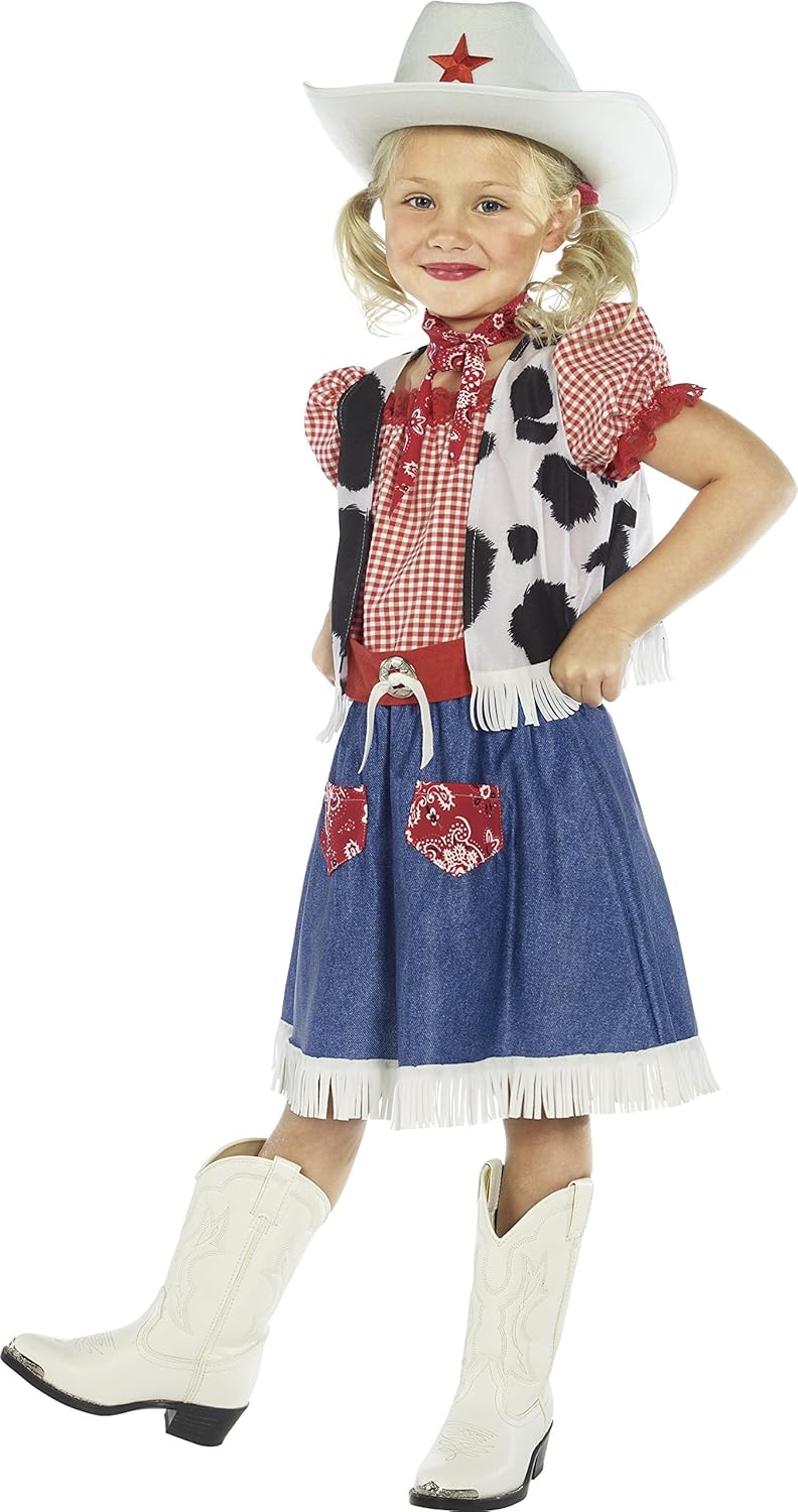 Smiffy's Cowgirl Sweetie Costume ()S - 4-6 Years)