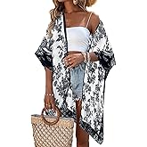 Beautiful Nomad Women's Kimono Swimsuit Coverups Beach Floral Casual Cardigan Bathing Suit Cover Up for Summer Swimwear