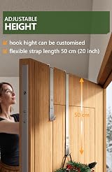 4smile Stainless Steel Wreath Hanger for Front Door - Universal Holiday Decor view 4