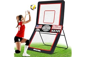 ZEALFEEL Lacrosse Rebounder, 4x7FT/4x6FT Volleyball Rebounder for Backyard with 5 Rebound Angles, Target Strip, Lacrosse Rebound Net Perfect for Lax Baseball Volleyball & Soccer Practice