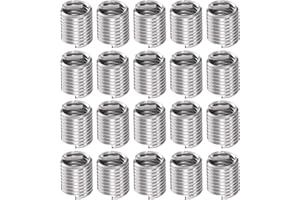 HARFINGTON 20pcs Wire Threaded Inserts 1/4-20 UNC 2D 12.7mm 304 Stainless Steel Helical Coiled Wire Thread Sleeve