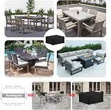 LAMUNI Garden Furniture Cover 180x120x75cm Waterproof 420D Oxford Patio Table view 7