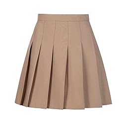 Tennis Mini Pleated Skirt for Women Champagne High