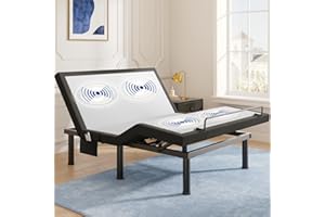 Tami Tami T600 Adjustable Bed Frame Queen Size with Remote & Massage - Electric Beds Bases, Zero Gravity, Dual Side USB, Side Pockets, Nightlight, Quiet Motor, Wireless Remote, 5 Min Easy Assembly