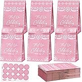 Resholder 24pcs Cielito Lindo Party Bags Baby Shower Decorations Mexican Barro Party Treat Boxes Baby Gift Paper Goodie Bags with Stickers for Mexican Wedding(Cleito Lindo,Pink)