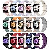 15 Pack Soft Silicone Bands Compatible with Apple