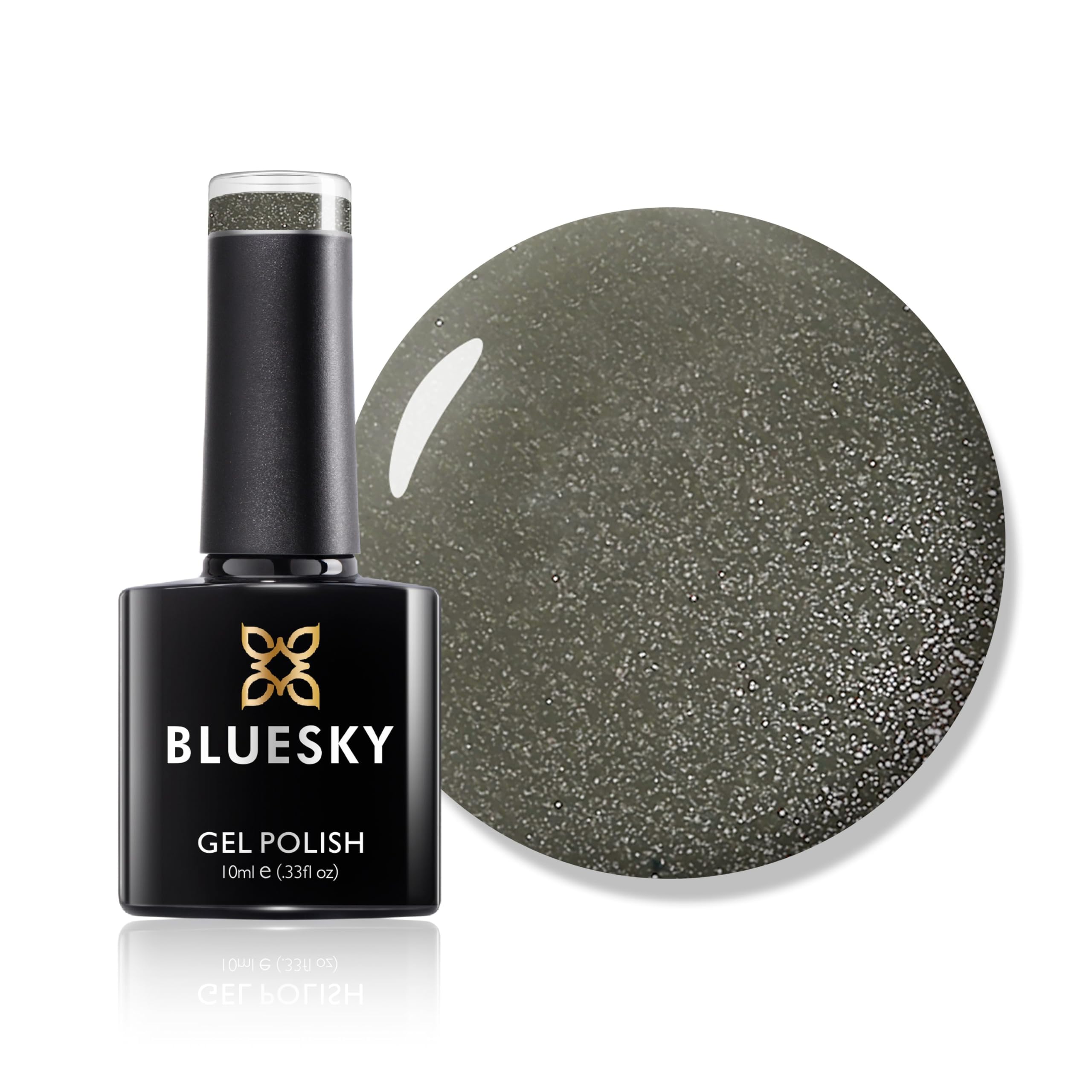 Bluesky Gel Nail Polish, Wild Moss 80595, Dark Green, Long Lasting, Chip Resistant, 10 ml (Requires Drying Under UV LED Lamp)