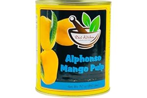 DESI KITCHEN AUTHENTIC INDIAN PRODUCTS Desi Kitchen Mango Pulps Delicious flavor By Rani Foods Inc (Alphonso Mango Pulp 30oz)