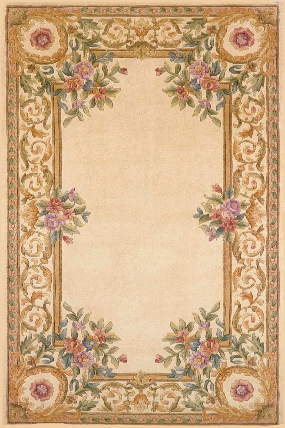 Momeni Rug Chinese Hand Tufted HA-07 IVORY 5'-0" x 8'-0" - Area Rugs