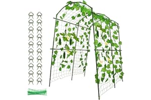 HUAKAN Garden Arch Trellis Cucumber Trellis Large Squash Tunnel Garden Trellis for Climbing Plants Outdoor for Squash Grape and Flowers Lightweight