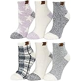 BEARPAW Ladies 6 Pair Pack Cozy Super Soft Warm Lounge Socks Multi Color Patterned Ankle and Low Cut Packs