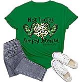 Wlen St Patricks Day Shirt Women Irish Festival Religious T-Shirts Lucky Shamrock Blessed Tee Tops